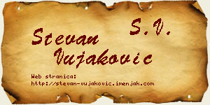 Stevan Vujaković vizit kartica